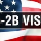 A picture of an american flag with the words " b-2 b visa ".