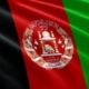 A close up of the flag of afghanistan